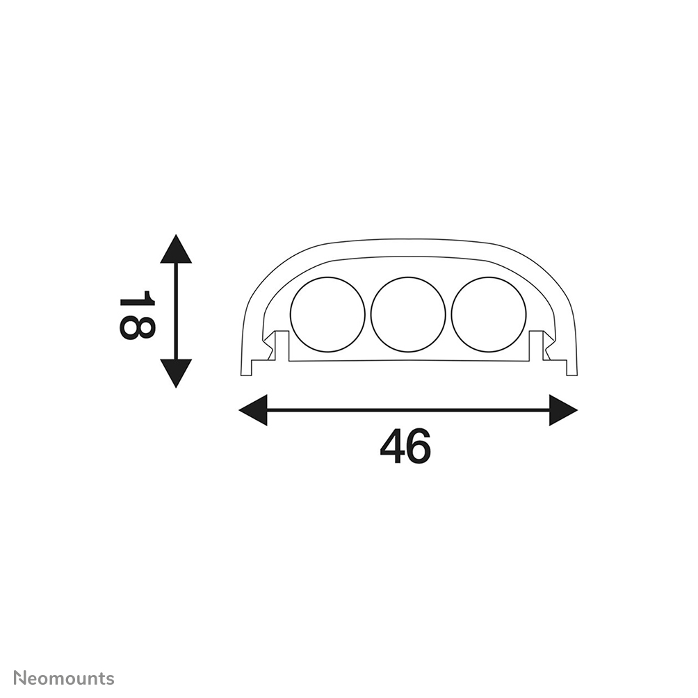 Neomounts NS-CC050SILVER Cubierta de cable - para 1-3 cables